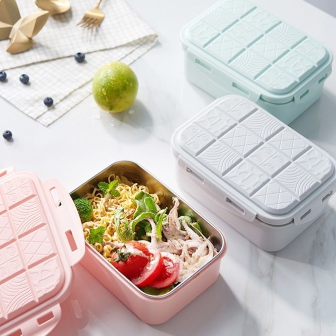 幾何学模様付き保温弁当箱