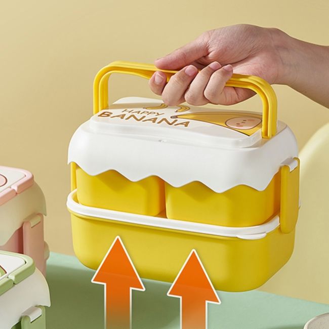 キャラクター付き二段重ね弁当箱