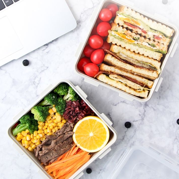 携帯用保温袋付きスリム弁当箱