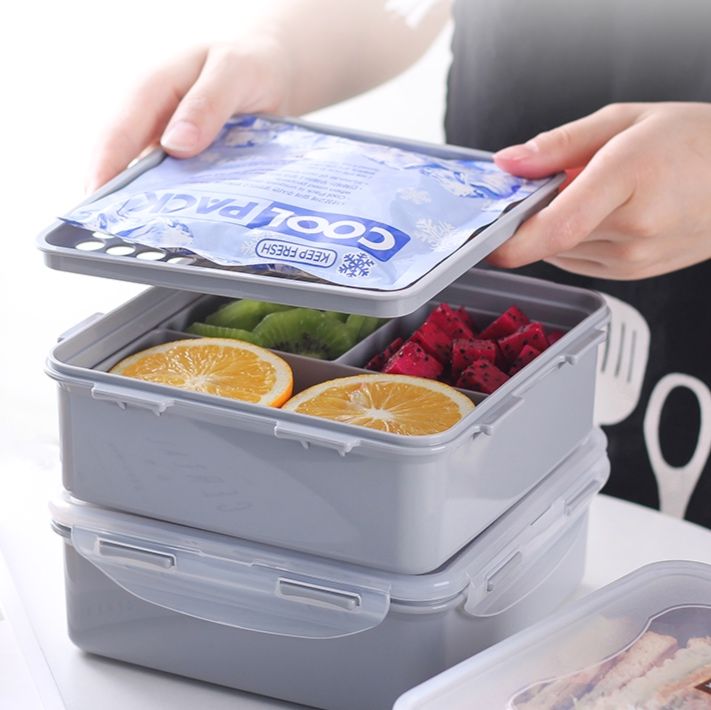 携帯用保温袋付きスリム弁当箱