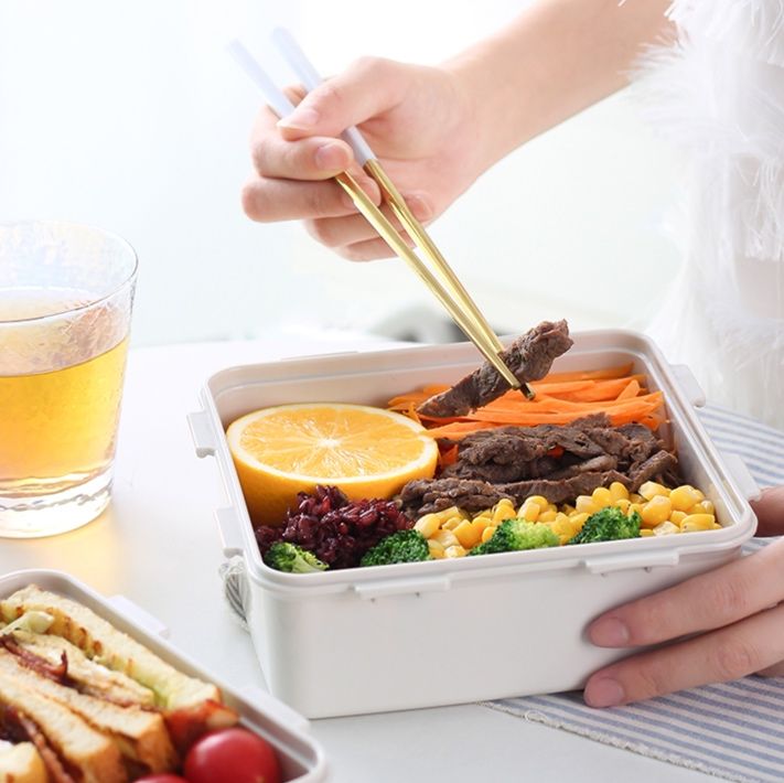 携帯用保温袋付きスリム弁当箱