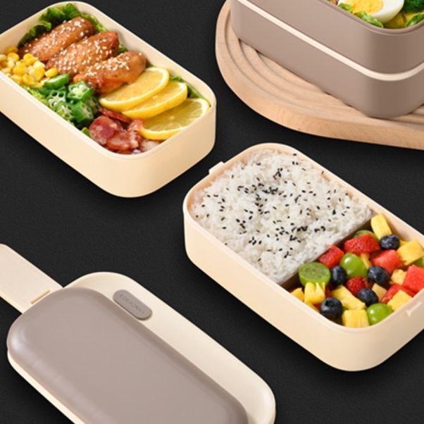 二段式仕切り付き電子レンジ対応弁当箱