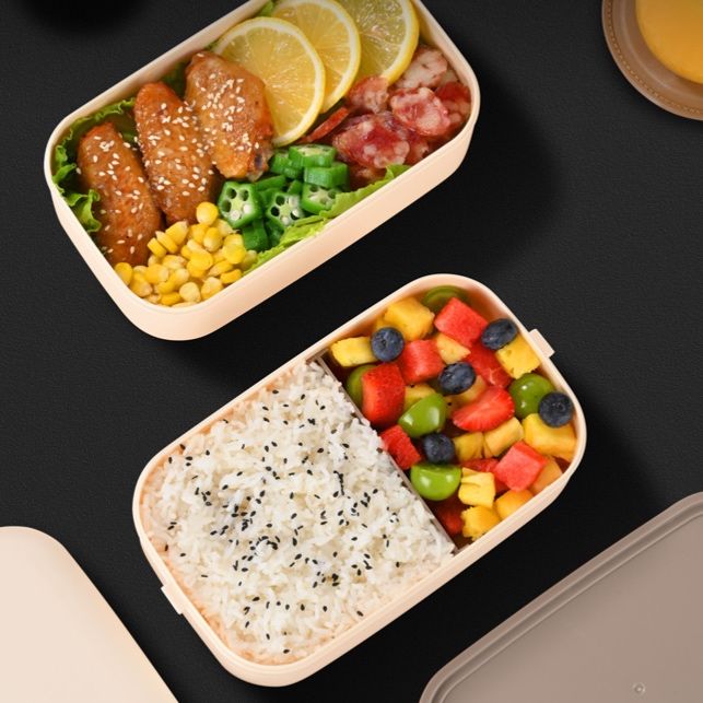 二段式仕切り付き電子レンジ対応弁当箱