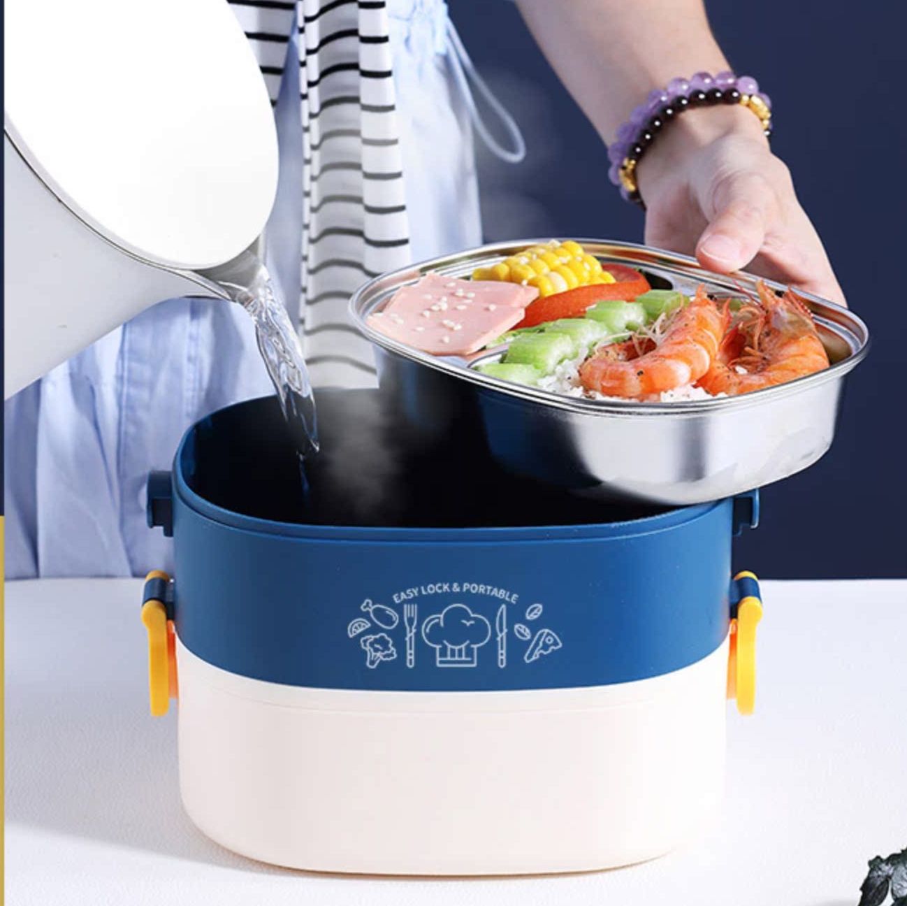 電子レンジ対応保温機能付き弁当箱