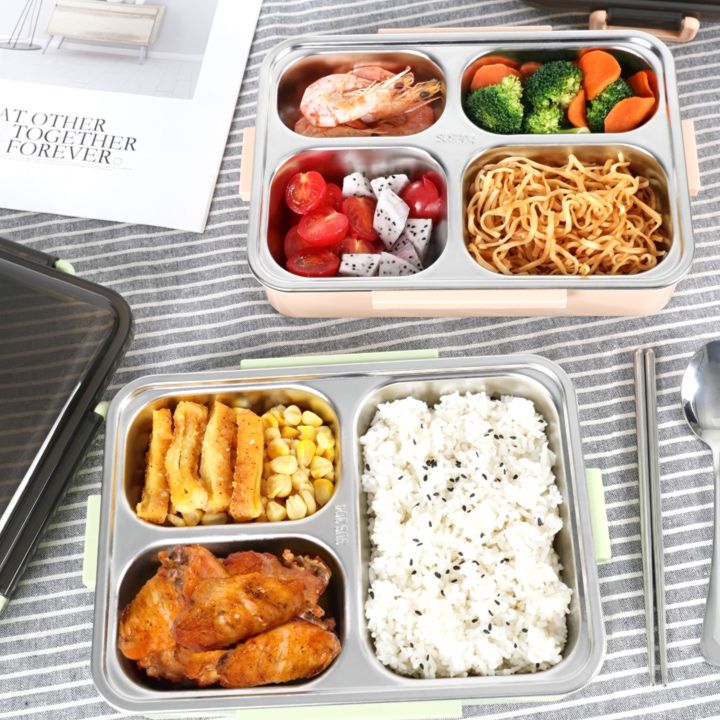 仕切り付きステンレス製保温弁当箱