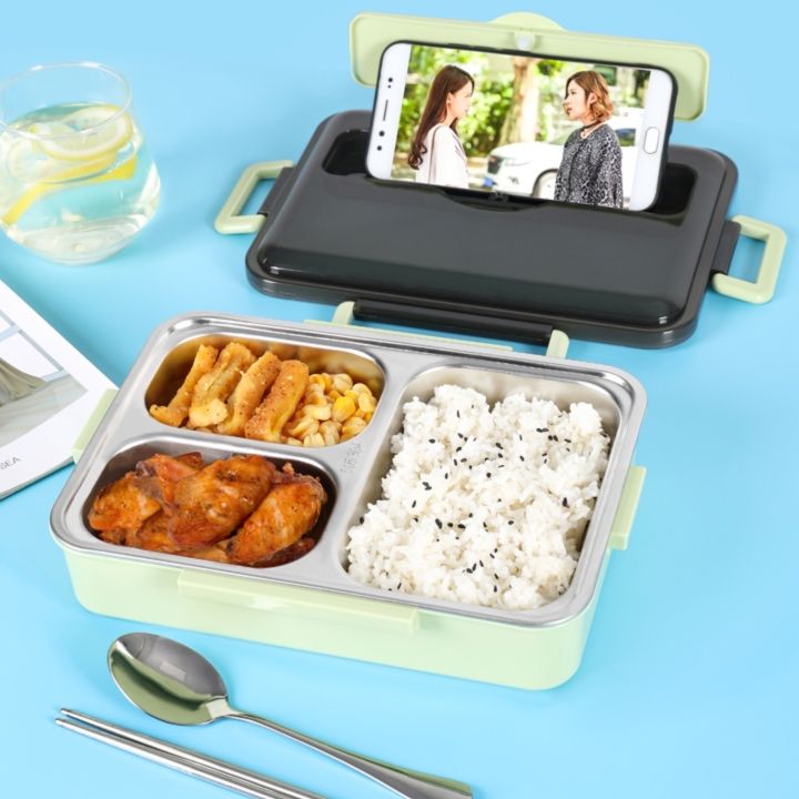 仕切り付きステンレス製保温弁当箱