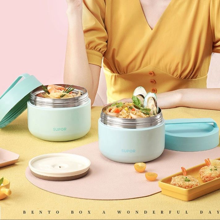 真空丸型保温弁当箱