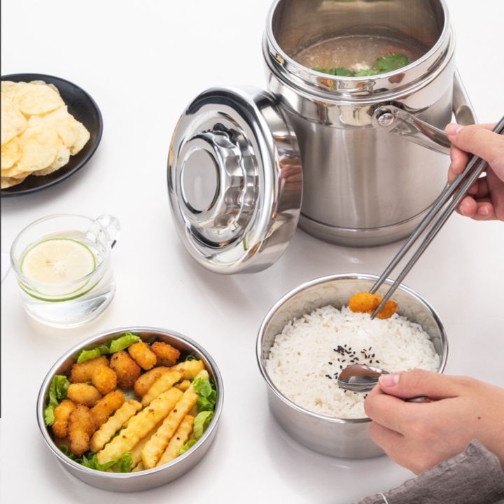 ステンレス製多段式保温ランチジャー