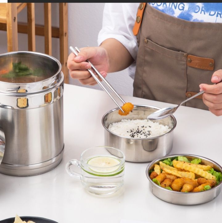 ステンレス製多段式保温ランチジャー