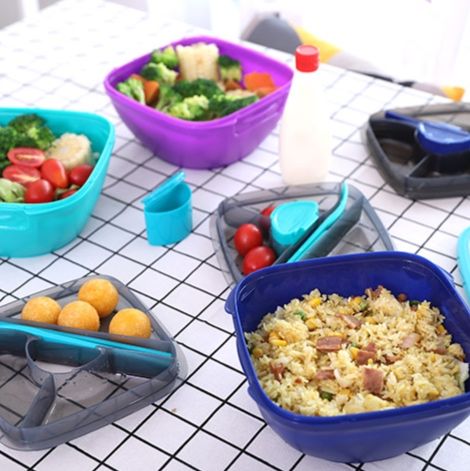 密閉式コンパクト弁当箱