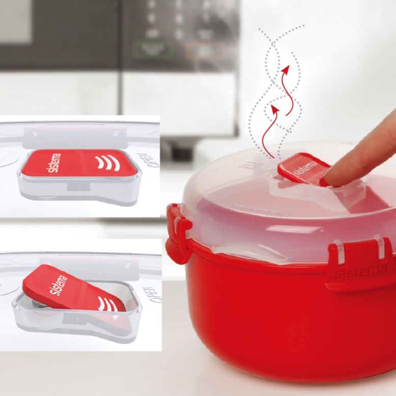 電子レンジ対応蒸気弁付きスリム保存容器