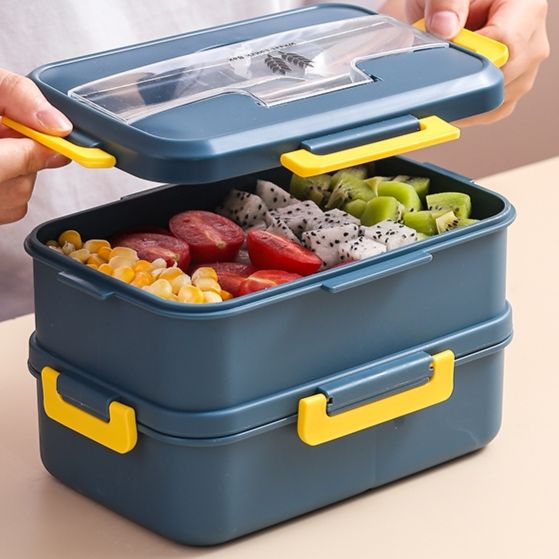 持ち運び便利な2段弁当箱