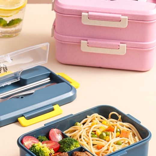 持ち運び便利な2段弁当箱