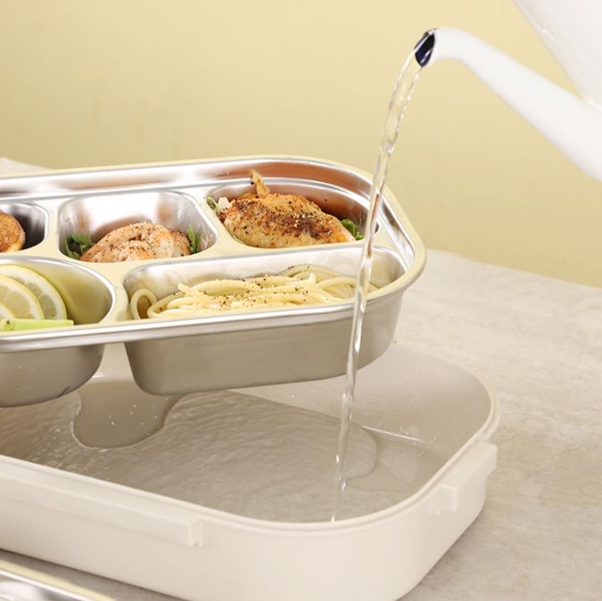 ステンレス製二重構造保温弁当箱