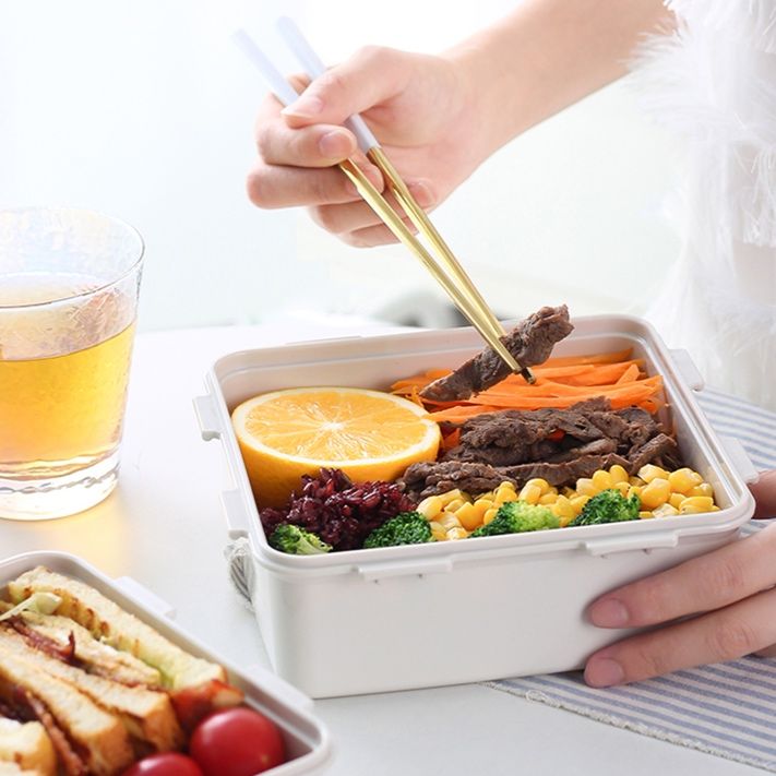 三段重ね式携帯用密閉弁当箱