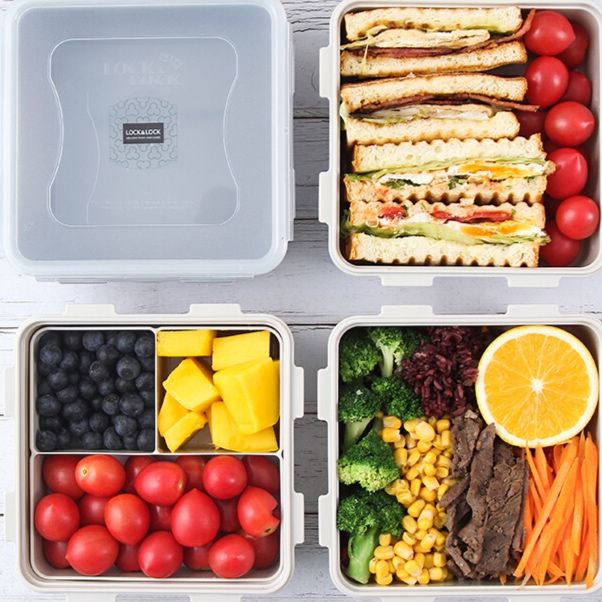 三段重ね式携帯用密閉弁当箱