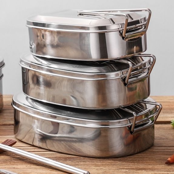 二段式ステンレス製保温弁当箱