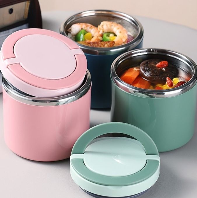 真空断熱丸型保温弁当容器