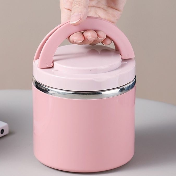 真空断熱丸型保温弁当容器