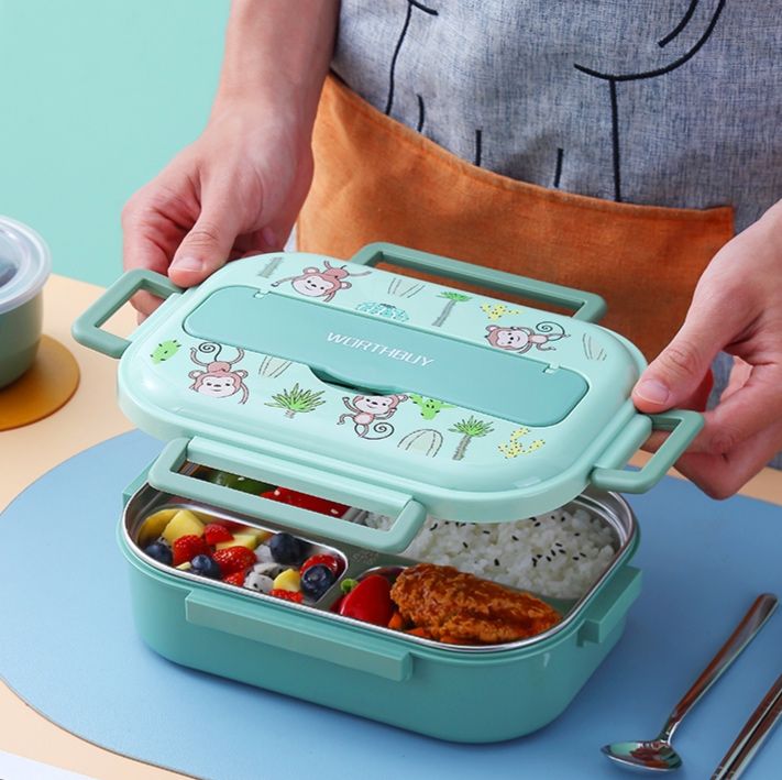 弁当箱 多機能仕切り付き密閉保温弁当箱セット