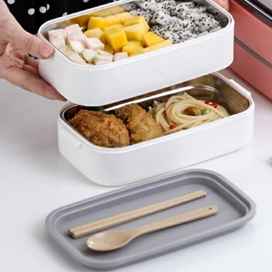 スタッキング式密封二段ランチボックス