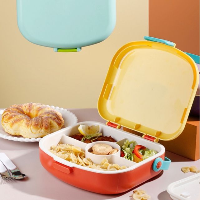 取っ手付き多段仕切りスリム弁当箱