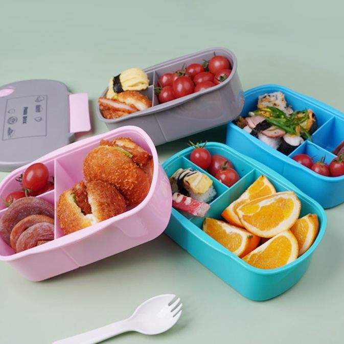二段式仕切り付き電子調理器対応弁当箱