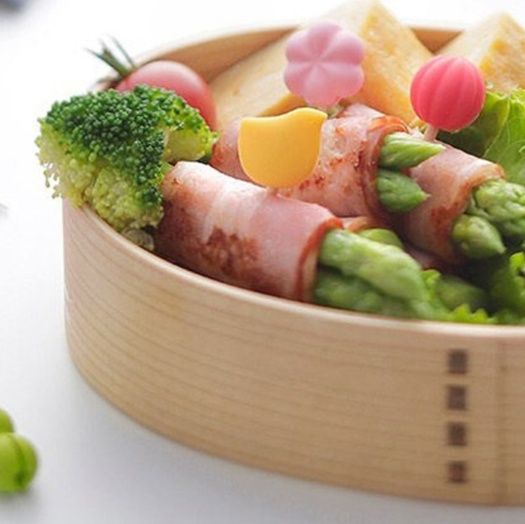 天然木製まる型弁当箱