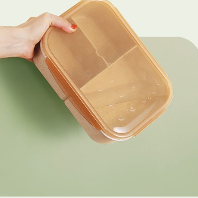 三段仕切り付き電子レンジ対応弁当箱