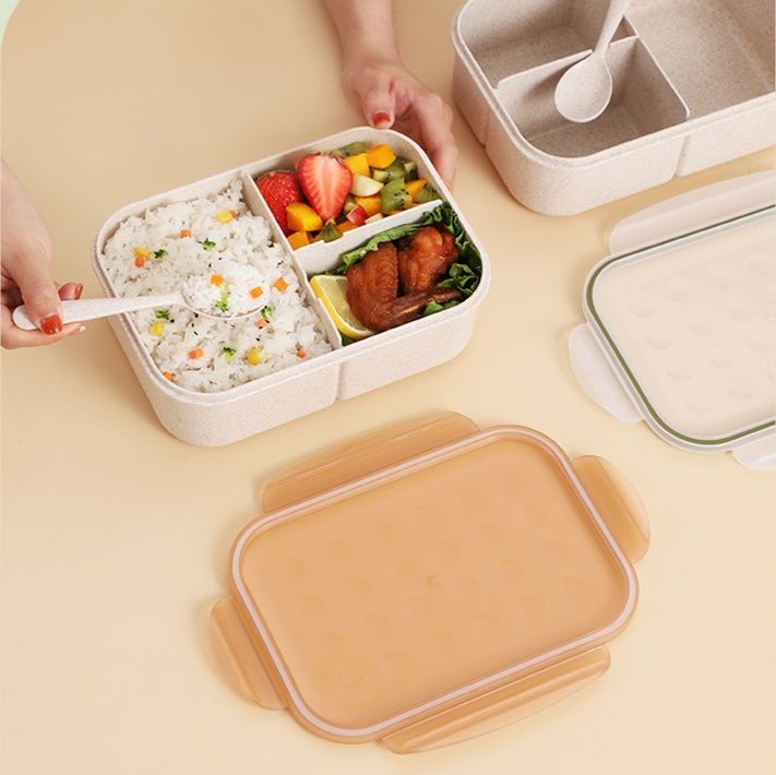 三段仕切り付き電子レンジ対応弁当箱