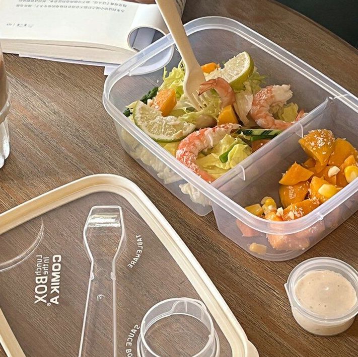 箸付き仕切りスリム弁当箱