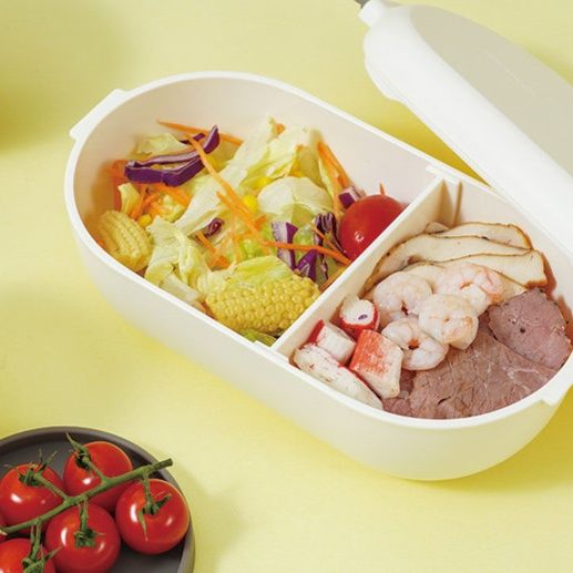 丸型仕切り付き電子レンジ対応弁当箱