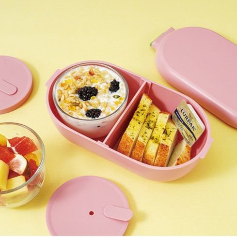 丸型仕切り付き電子レンジ対応弁当箱