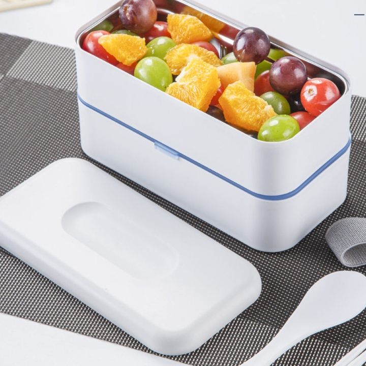 保温バッグ入り二段弁当箱