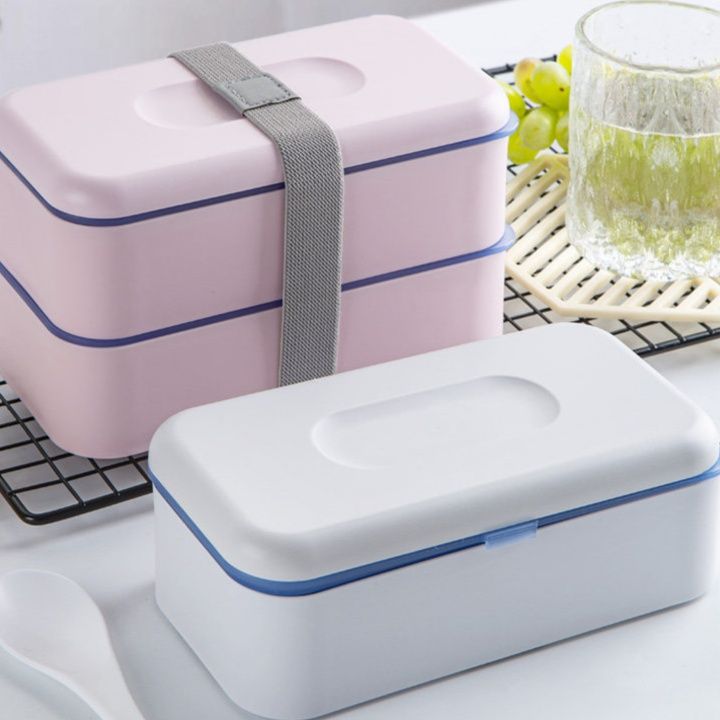 保温バッグ入り二段弁当箱