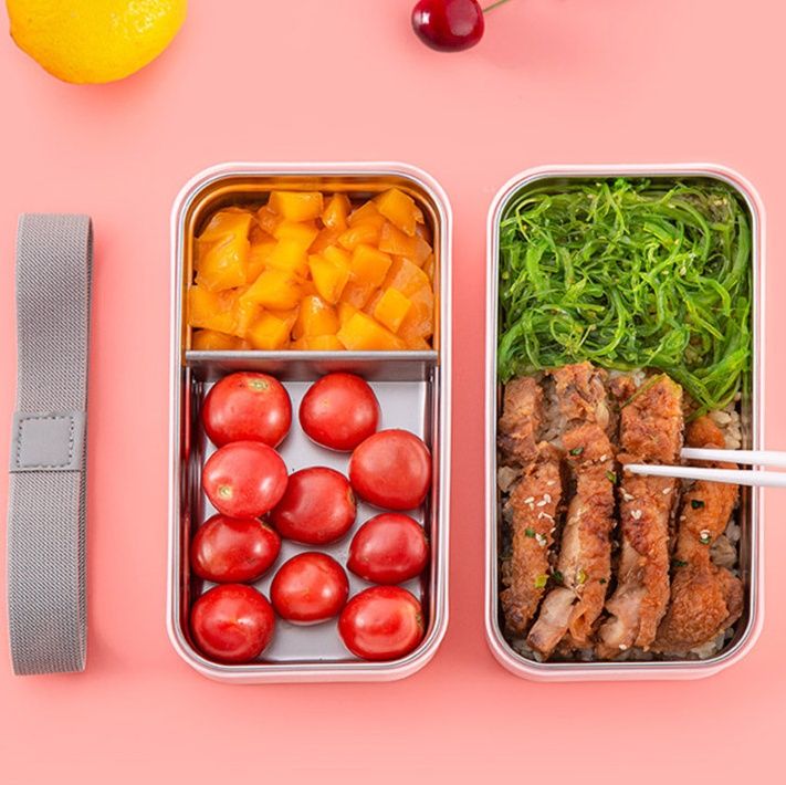 保温バッグ入り二段弁当箱