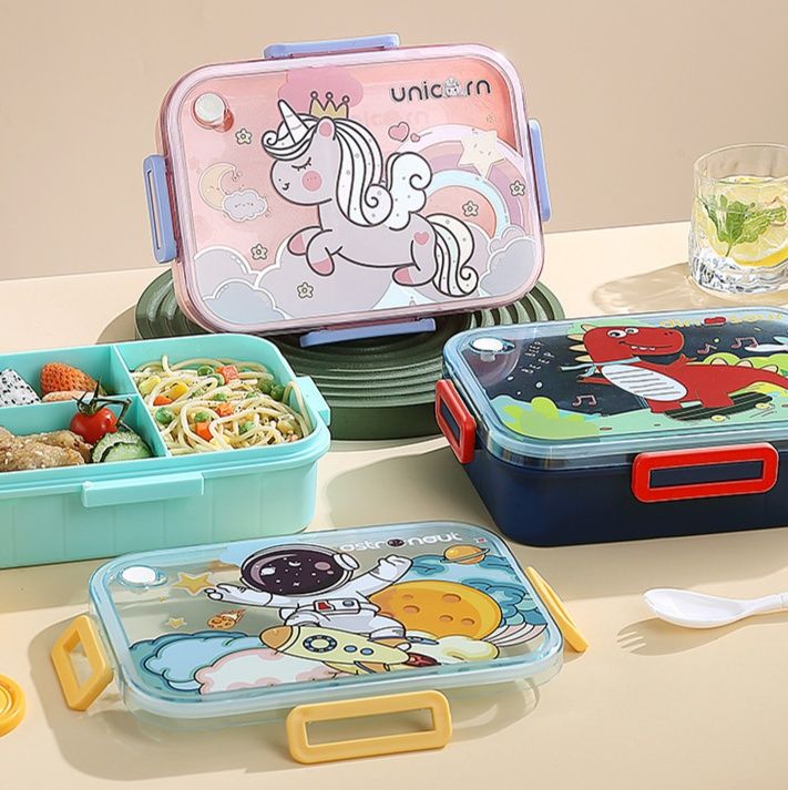 イラスト付きスリム弁当箱