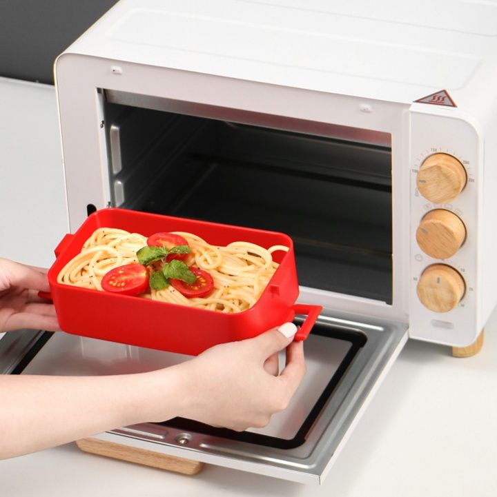 木目調蓋付きレンジ対応弁当箱