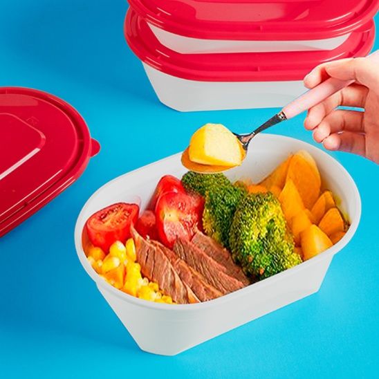 密閉蓋付きスリム弁当箱