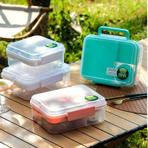 二段式仕切り付きスリム弁当箱