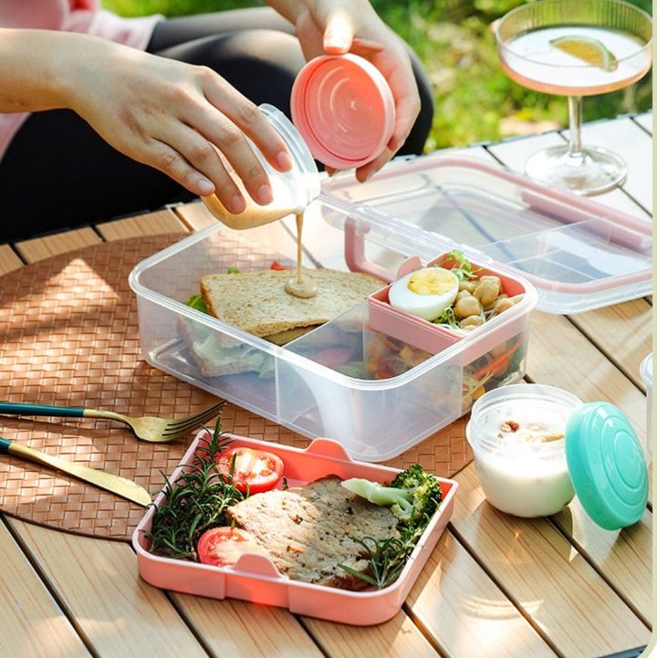 二段式仕切り付きスリム弁当箱