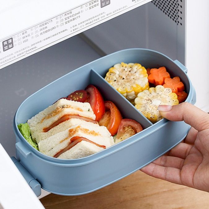 電子レンジ対応仕切り付きスリム弁当箱