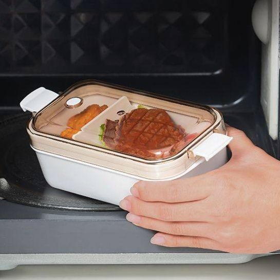 仕切り付き電子レンジ対応弁当箱