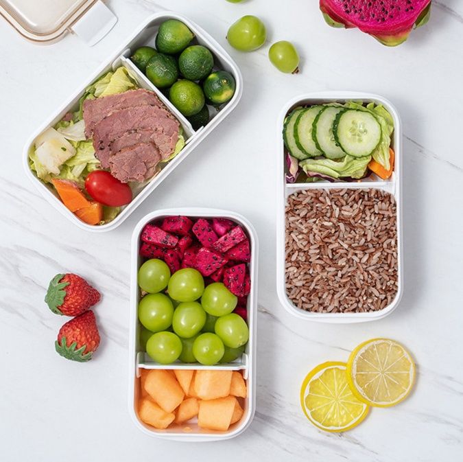 仕切り付き電子レンジ対応弁当箱