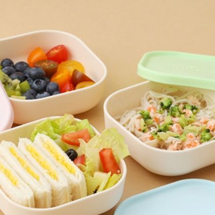 天然樹脂製スリム弁当箱三個組セット