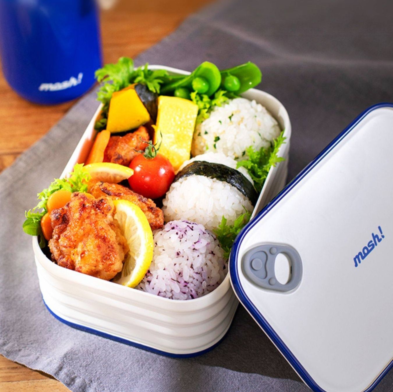 缶詰風プルトップ付き縦型弁当箱