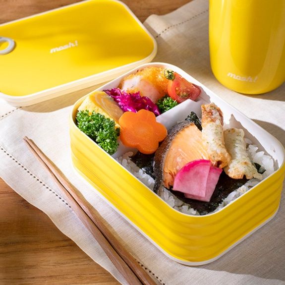 缶詰風プルトップ付き縦型弁当箱