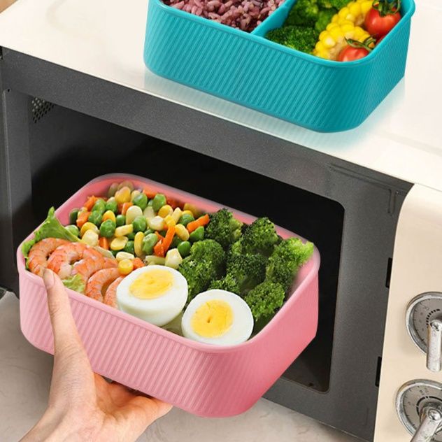 仕切り付き電子レンジ対応弁当箱