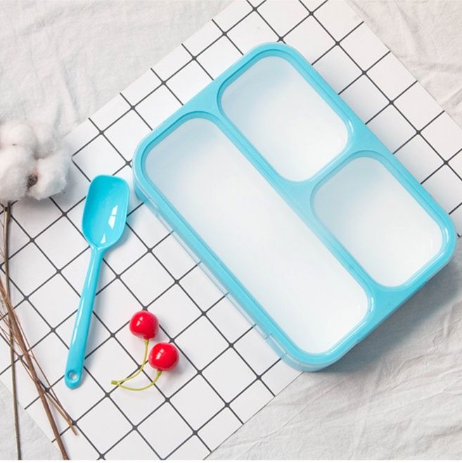 仕切り透明蓋付きスリム弁当箱