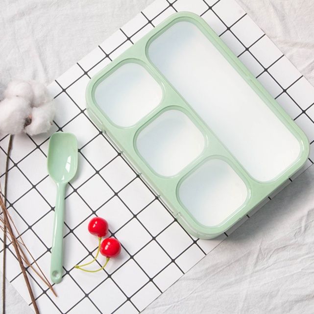 仕切り透明蓋付きスリム弁当箱